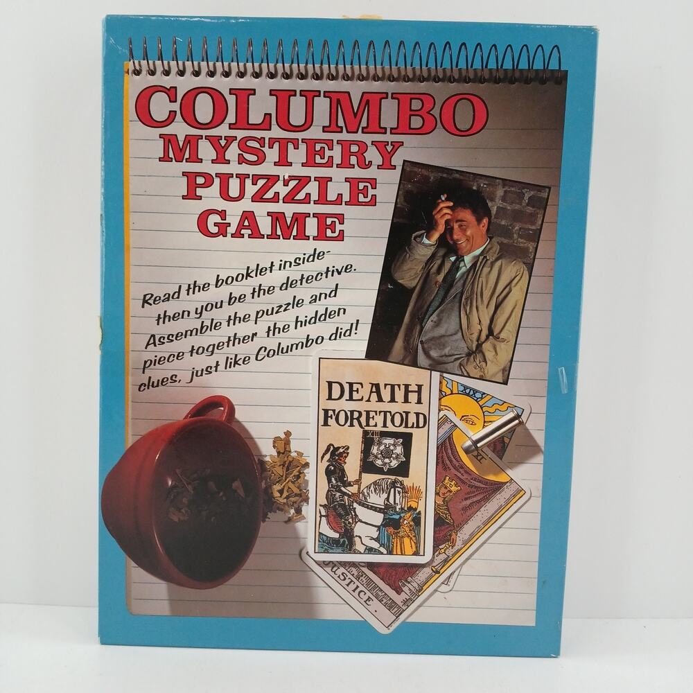 Columbo Mystery Puzzle Game Vintage 1990 Detective Jigsaw Complete Boxed Set